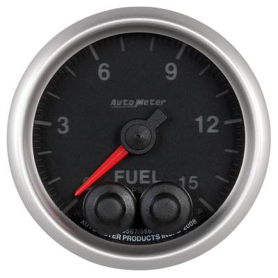 Auto Meter - Auto Meter Gauge; Fuel Press; 2 1/16in.; 15psi; Stepper Motor w/Peak/Warn; Elite 5667