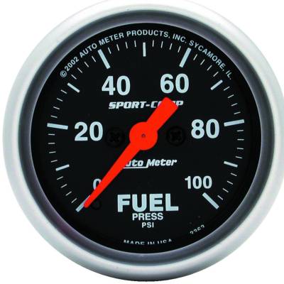 Auto Meter - Auto Meter Gauge; Fuel Pressure; 2 1/16in.; 100psi; Digital Stepper Motor; Sport-Comp 3363