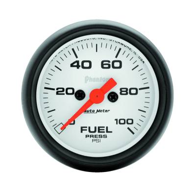 Auto Meter - Auto Meter Gauge; Fuel Pressure; 2 1/16in.; 100psi; Digital Stepper Motor; Phantom 5763