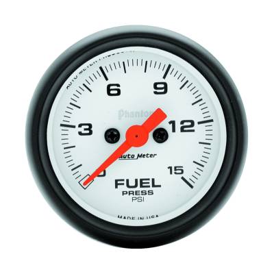 Auto Meter - Auto Meter Gauge; Fuel Pressure; 2 1/16in.; 15psi; Digital Stepper Motor; Phantom 5761