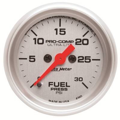 Auto Meter - Auto Meter Gauge; Fuel Pressure; 2 1/16in.; 30psi; Digital Stepper Motor; Ultra-Lite 4360