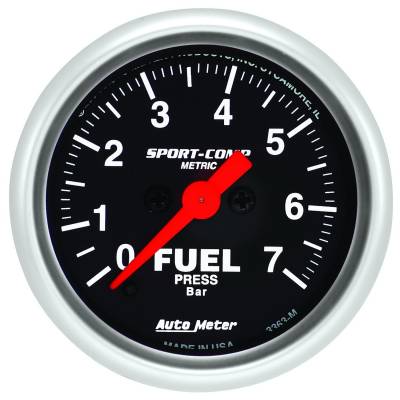 Auto Meter - Auto Meter Gauge; Fuel Pressure; 2 1/16in.; 7BAR; Digital Stepper Motor; Sport-Comp 3363-M