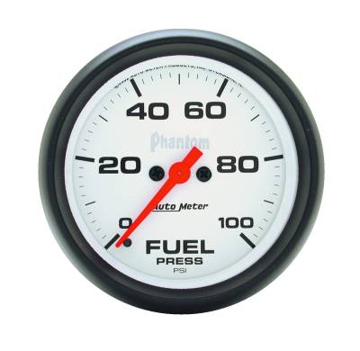 Auto Meter - Auto Meter Gauge; Fuel Pressure; 2 5/8in.; 100psi; Digital Stepper Motor; Phantom 5863