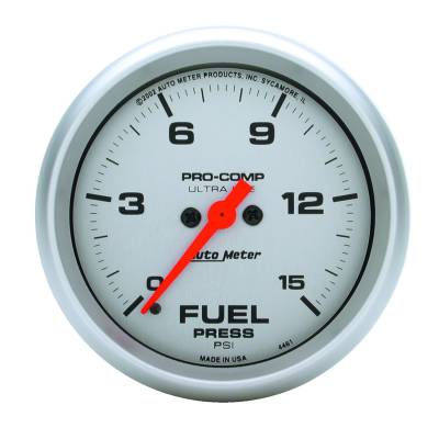 Auto Meter - Auto Meter Gauge; Fuel Pressure; 2 5/8in.; 15psi; Digital Stepper Motor; Ultra-Lite 4461