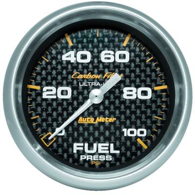 Auto Meter - Auto Meter Gauge; Fuel Pressure; 2 5/8in.; 100psi; Digital Stepper Motor; Carbon Fiber 4863