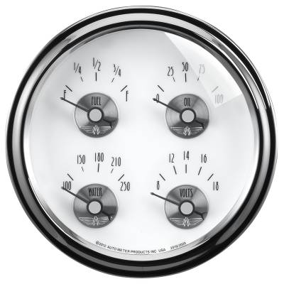 Auto Meter - Auto Meter Gauge; Fuel Level; 2 1/16in.; 0E to 90F; Elec; Prestige Pearl 2020