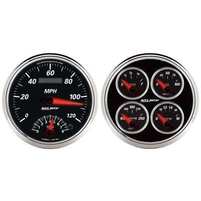 Auto Meter - Auto Meter Gauge Kit; 2 pc.; Quad/Tach/Speedo; 5in.; Designer Black II 1204