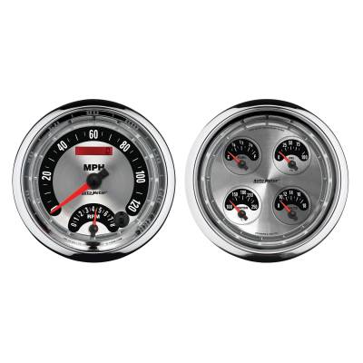 Auto Meter - Auto Meter Gauge Kit; 2 pc.; Quad/Tach/Speedo; 5in.; American Muscle 1205