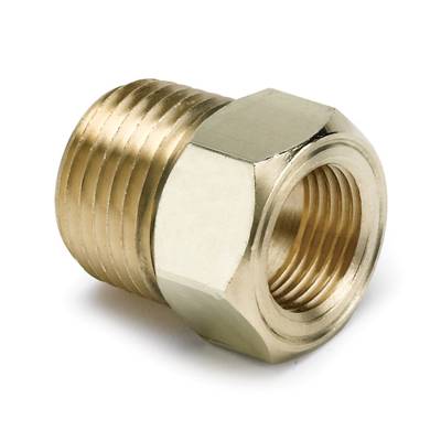 Auto Meter - Auto Meter Fitting; Adapter; 1/2in. NPT Male; Brass; for Mech.Temp. Gauge 2264