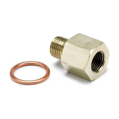 Auto Meter - Auto Meter Fitting; Adapter; Metric; M10x1 Male to 1/8in. NPTF Female; Brass 2265