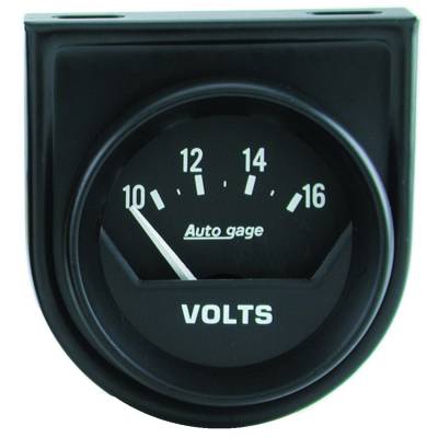Auto Meter - Auto Meter Gauge Console; Voltmeter; 2in.; 16V; Short Sweep; Black; AutoGage 2362