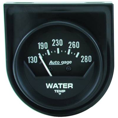 Auto Meter - Auto Meter Gauge Console; Water Temp; 2in.; 280deg. F; Mech; Short Sweep; Black; AutoGage 2361