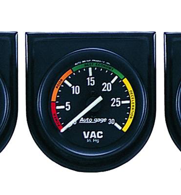 Auto Meter - Auto Meter Gauge Console; Vacuum; 2in.; 30inHg; Blk Dial; Blk Bezel; AutoGage 2337