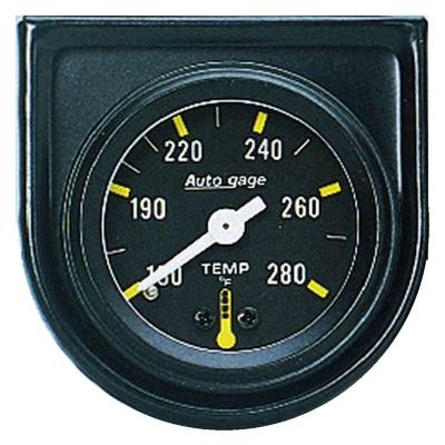 Auto Meter - Auto Meter Gauge Console; Water Temp; 1.5in.; 280deg. F; Mech; Blk Dial; Blk Bezel; AutoGag 2352