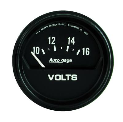 Auto Meter - Auto Meter Gauge; Voltmeter; 2 5/8in.; 16V; Elec; Black; AutoGage 2319