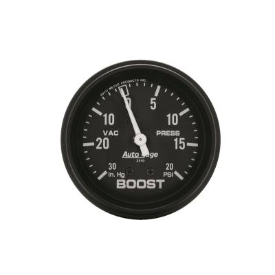 Auto Meter - Auto Meter Gauge; Vac/Boost; 2 5/8in.; 30inHg-20psi; Mechanical; Black; AutoGage 2310