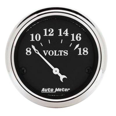 Auto Meter - Auto Meter Gauge; Voltmeter; 2 1/16in.; 18V; Elec; Old Tyme Black 1791