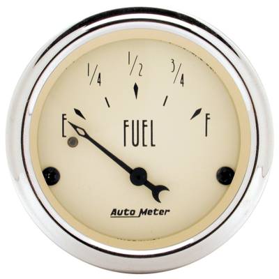 Auto Meter - Auto Meter Gauge; Fuel Level; 2 1/16in.; 0E to 30F; Elec; Antique Beige 1818