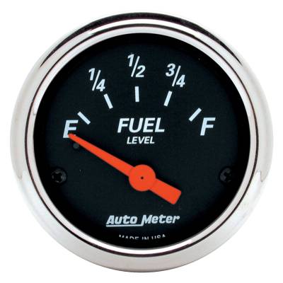 Auto Meter - Auto Meter Gauge; Fuel Level; 2 1/16in.; 0E to 30F; Elec; Designer Black 1425