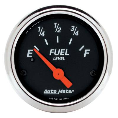 Auto Meter - Auto Meter Gauge; Fuel Level; 2 1/16in.; 240E to 33F; Elec; Designer Black 1424