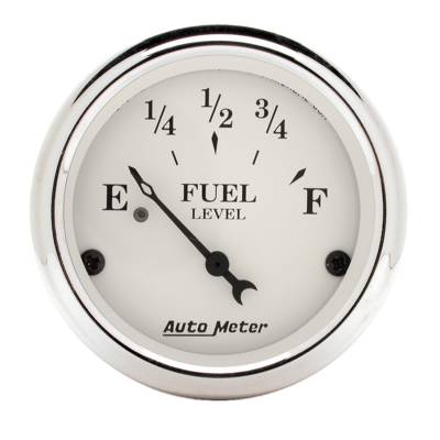 Auto Meter - Auto Meter Gauge; Fuel Level; 2 1/16in.; 240E to 33F; Elec; Old Tyme White 1606