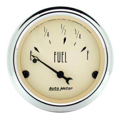 Auto Meter - Auto Meter Gauge; Fuel Level; 2 1/16in.; 73E to 10F; Elec; Antique Beige 1816