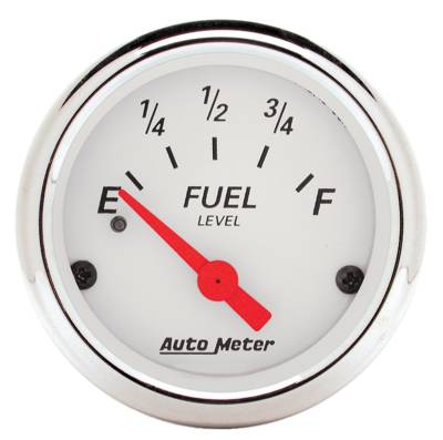 Auto Meter - Auto Meter Gauge; Fuel Level; 2 1/16in.; 240E to 33F; Elec; Arctic White 1317