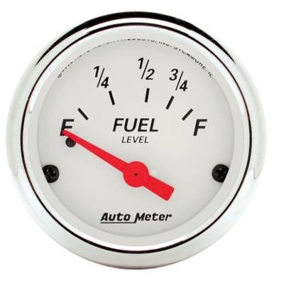 Auto Meter - Auto Meter Gauge; Fuel Level; 2 1/16in.; 73E to 10F; Elec; Arctic White 1316