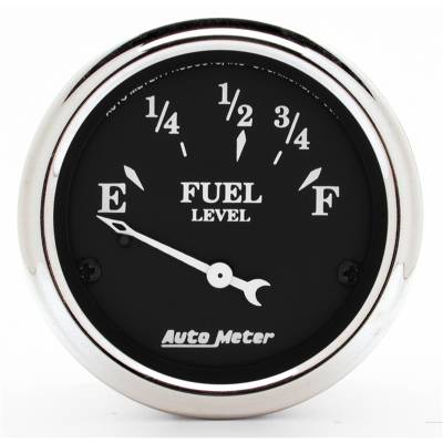 Auto Meter - Auto Meter Gauge; Fuel Level; 2 1/16in.; 73E to 10F; Elec; Old Tyme Black 1716