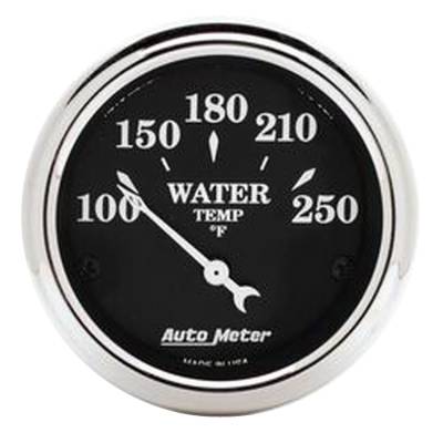 Auto Meter - Auto Meter Gauge; Water Temp; 2 1/16in.; 250deg. F; Elec; Old Tyme Black 1737