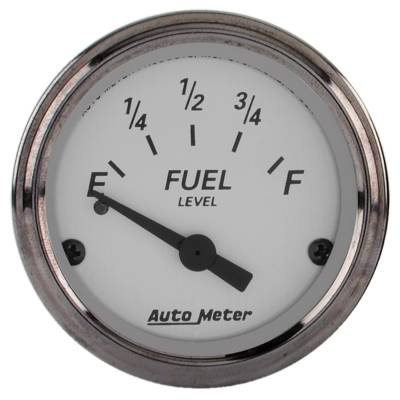 Auto Meter - Auto Meter Gauge; Fuel Level; 2 1/16in.; 0E to 30F; Elec; American Platinum 1907