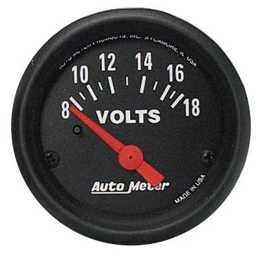 Auto Meter - Auto Meter Gauge; Voltmeter; 2 1/16in.; 18V; Elec; Z Series 2645