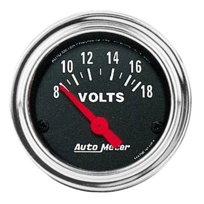 Auto Meter - Auto Meter Gauge; Voltmeter; 2 1/16in.; 18V; Elec; Traditional Chrome 2592