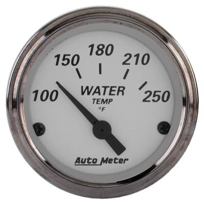 Auto Meter - Auto Meter Gauge; Water Temp; 2 1/16in.; 250deg. F; Elec; American Platinum 1938