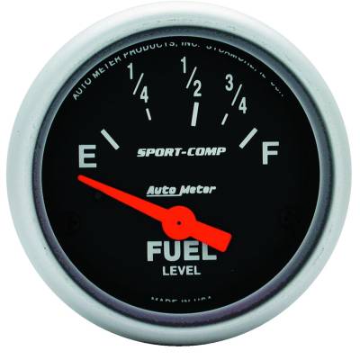 Auto Meter - Auto Meter Gauge; Fuel Level; 2 1/16in.; 73E to 10F; Elec; Sport-Comp 3315