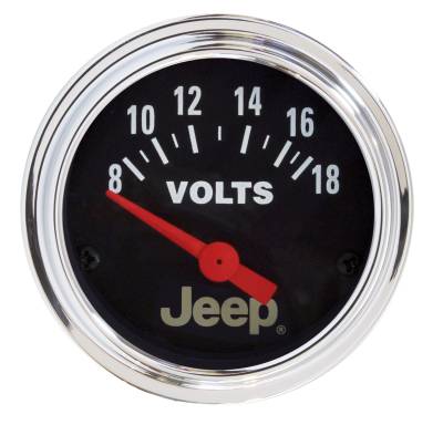 Auto Meter - Auto Meter Gauge; Voltmeter; 2 1/16in.; 18V; Elec; Jeep 880242