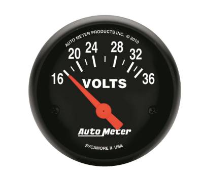 Auto Meter - Auto Meter Gauge; Voltmeter; 2 1/16in.; 16-36V; Elec; Z Series 2651