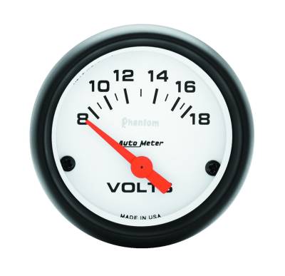 Auto Meter - Auto Meter Gauge; Voltmeter; 2 1/16in.; 18V; Elec; Phantom 5791