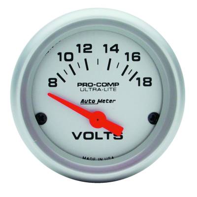 Auto Meter - Auto Meter Gauge; Voltmeter; 2 1/16in.; 18V; Elec; Ultra-Lite 4391