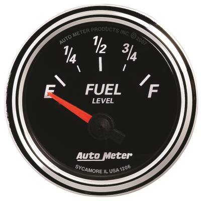 Auto Meter - Auto Meter Gauge; Fuel Level; 2 1/16in.; 240E to 33F; Elec; Designer Black II 1206