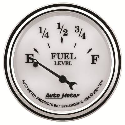 Auto Meter - Auto Meter Gauge; Fuel Level; 2 1/16in.; 240E to 33F; Elec; Old Tyme White II 1216