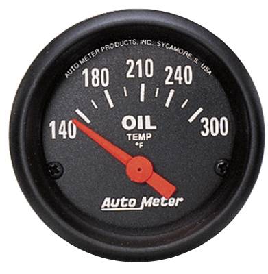 Auto Meter - Auto Meter Gauge; Oil Temp; 2 1/16in.; 140-300deg. F; Electric; Z Series 2639