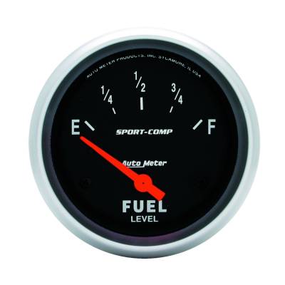 Auto Meter - Auto Meter Gauge; Fuel Level; 2 5/8in.; 0E to 30F; Elec; Sport-Comp 3517