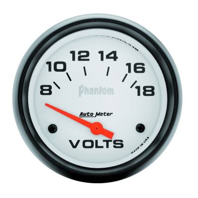 Auto Meter - Auto Meter Gauge; Voltmeter; 2 5/8in.; 18V; Electric; Phantom 5891