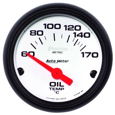 Auto Meter - Auto Meter Gauge; Oil Temp; 2 1/16in.; 60-170deg. F; Electric; Phantom 5748-M