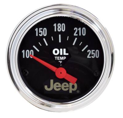 Auto Meter - Auto Meter Gauge; Oil Temp; 2 1/16in.; 250deg. F; Elec; Jeep 880429