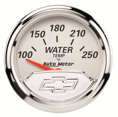 Auto Meter - Auto Meter Gauge; Water Temp; 2 1/16in.; 250deg. F; Elec; Chevrolet Heritage Bowtie 1337-00408