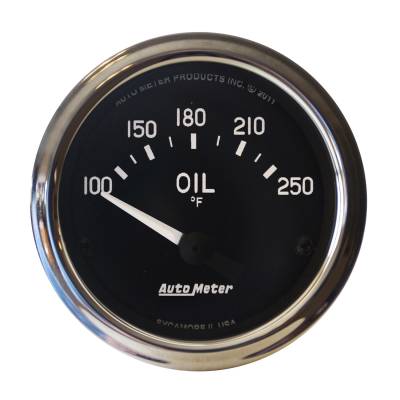 Auto Meter - Auto Meter Gauge; Oil Temp; 2 1/16in.; 100-250deg. F; Electric; Cobra 201018