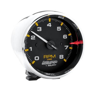 Auto Meter - Auto Meter Gauge; Tach; 3 3/4in.; 8k RPM; Pedestal; Blk Dial Chrome Case; AutoGage 2301