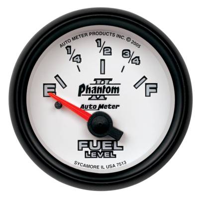 Auto Meter - Auto Meter Gauge; Fuel Level; 2 1/16in.; 0-280 Programmable; Phantom II 7513